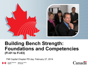 Building Bench Strength: Foundations and Competencies (Fi