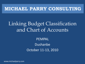 Linking Budget Classification and Chart of Accounts