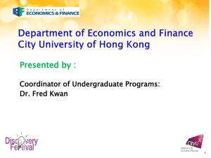 BBA Finance - City University of Hong Kong