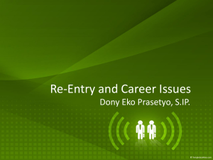 Re-Entry and Career Issues