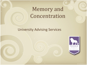 Memory and Concentration [PPT]