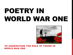Poetry in world war one