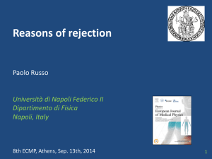 Reasons of rejection Paolo Russo Università di Napoli Federico II