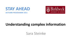 Understanding complex information