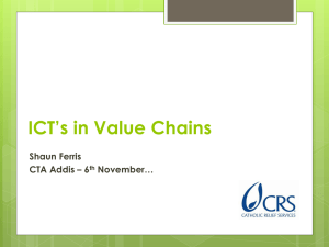 ICT`s in Value Chains - Making The Connection