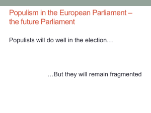 Populism in the European Parliament * the future
