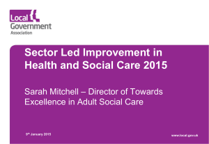 Sector Led Improvement in Health and Social Care 2015