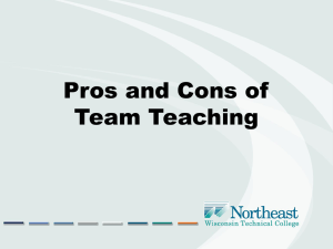 Pros and Cons of Team Teaching