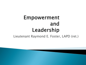 Empowerment and Leadership