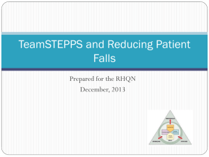 TeamSTEPPS and Reducing Patient Falls