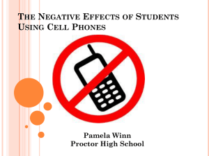 The Negative Effects of Students Using Cell Phones