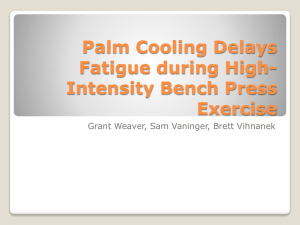 Palm Cooling Delays Fatigue during High