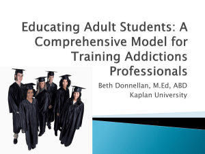 Educating Adult Students: A Comprehensive Model for