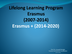 Erasmus+ Presentation for Departmental Erasmus Coordinators