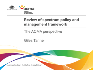 Review of spectrum policy and management framework