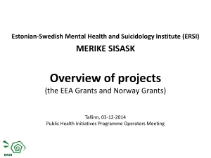 Estonian-Swedish Mental Health and Suicidology Institute (ERSI)