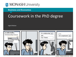 Coursework in the PhD Degree