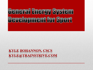 General Energy System Development for All Sports