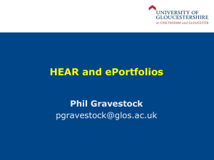HEAR and ePortfolios Phil Gravestock, Teaching