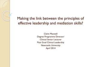 How do we make the link between the principles of effective