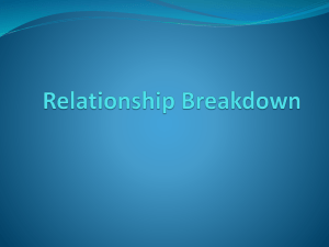 breakdown - AQA A2 Relationships
