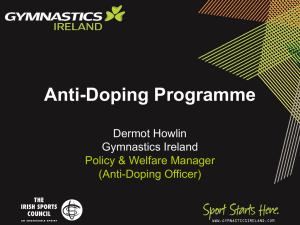 Reference in our AOA of Irish Anti-Doping Rules