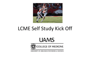 LCME Self Study Kick Off