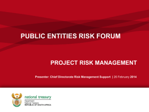 Project Risk Management - Office of the Accountant