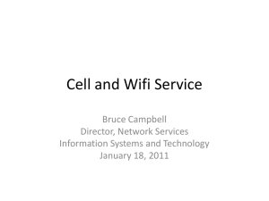 Cell and Wifi Service - Information Systems & Technology