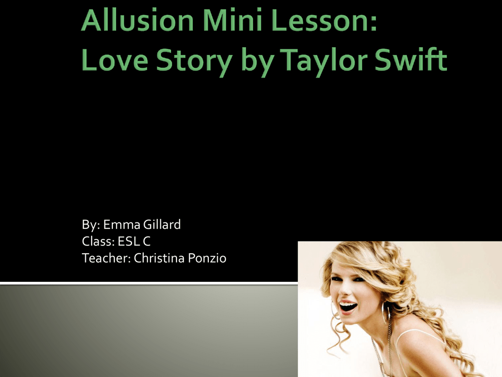 Taylor swift love story essay