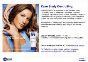 Case Study Controlling: - Institut für Unternehmensrechnung und