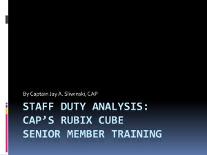 Staff duty analysis: Cap*s rubix cube senior member