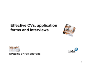 BMA Effective CVs - Mededcoventry.com