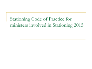 Stationing Code 2015 - Ministers
