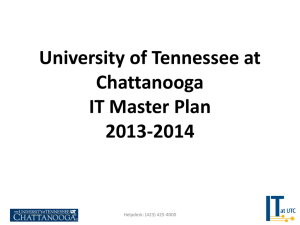 2013-2014 Master Plan - The University of Tennessee at Chattanooga