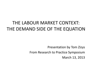the labour market context: the demand side of the equation