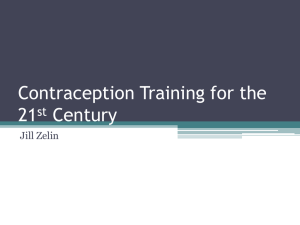 Contraception Training in the 21st Century