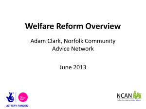 Welfare Reform Overview