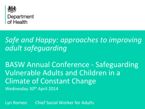 Safe and Happy: approaches to improving adult safeguarding