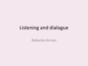 Listening and dialogue RA