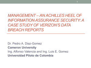 A Case Study of Verizon`s Data Breach Reports