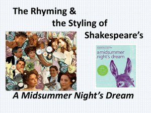 The Rhyming & Styling of MSND