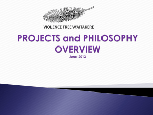 Philosophy and projects overview 13