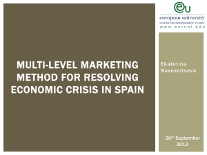 Multi-level marketing method for resolving economic