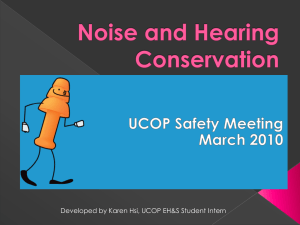 Noise and Hearing Conservation