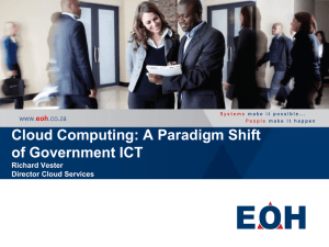 Cloud Computing -- A Paradigm Shift of