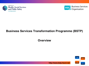 BSTP - Business Services Transformation Programme