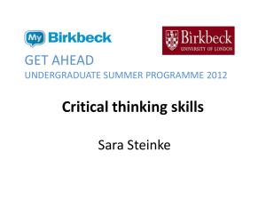 Critical thinking skills