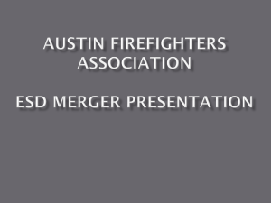 AFA EBoard Recommendations for ESD Merger Project Summary