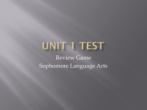 Unit 1 Test